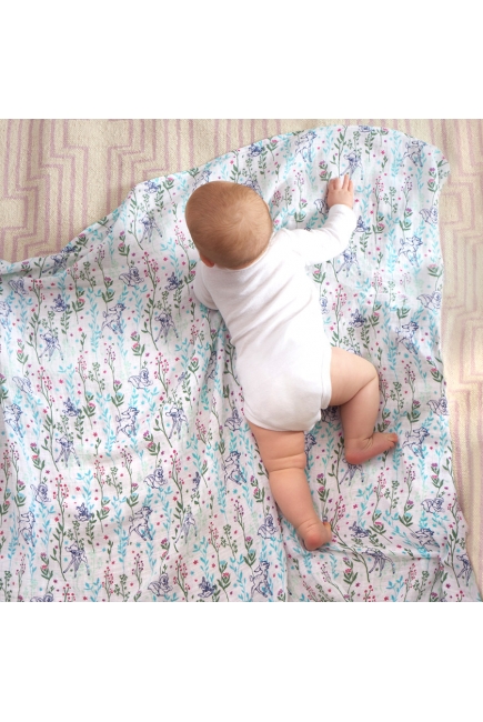 Муслиновые пеленки Aden&Anais для новорожденных большие, набор 4, Disney Bambi