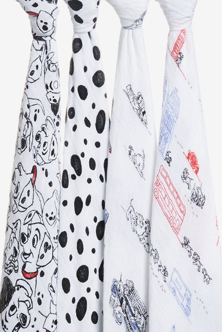 Муслиновые пеленки Aden&Anais для новорожденных большие, набор 4, Disney Dalmatians