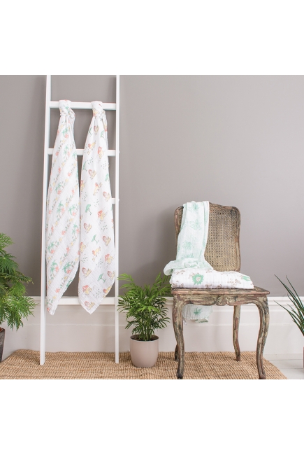 Муслиновые пеленки Aden&Anais для новорожденных большие, набор 4, Disney Lion King