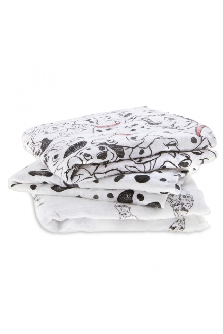 Муслиновые пеленки для новорожденных средние Aden&Anais, набор 3, Disney Dalmatians