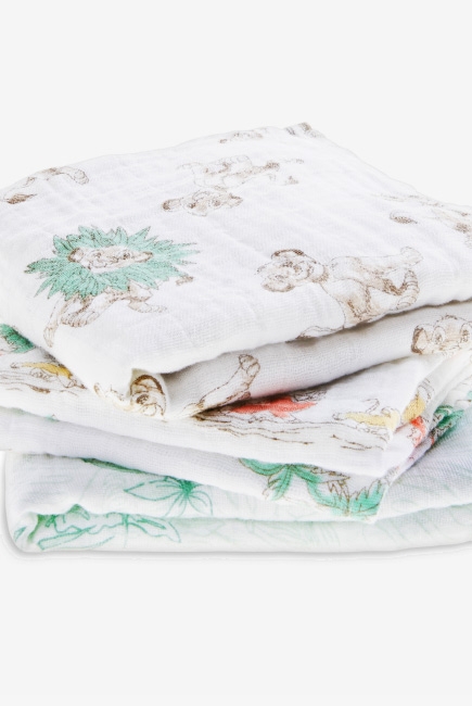 Муслиновые пеленки для новорожденных средние Aden&Anais, набор 3, Disney Lion King