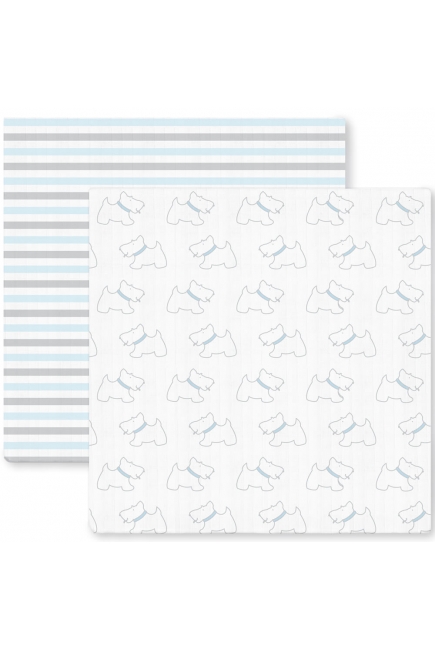 Набор пеленок SwaddleDesigns - Marquisette 2-Pack Little, Doggie Simple Stripes