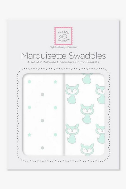 Набор пеленок SwaddleDesigns Marquisette 2-Pack Little, Fox Dottie Star