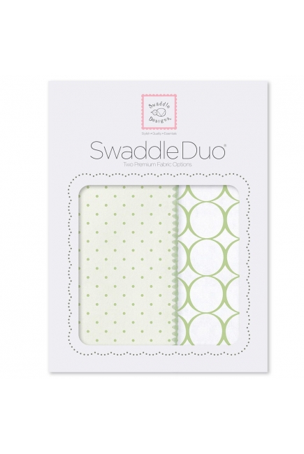 Набор пеленок SwaddleDesigns Swaddle Duo KW Dot/Mod Circle