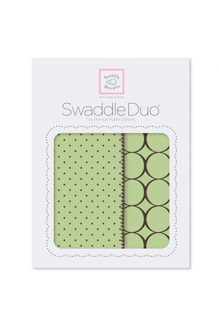 Набор пеленок SwaddleDesigns Swaddle Duo Lime Modern