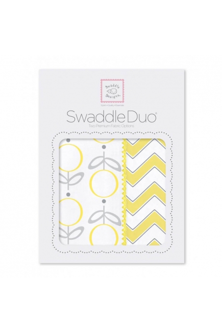Набор пеленок SwaddleDesigns - Swaddle Duo, Lolli Chevron Yellow
