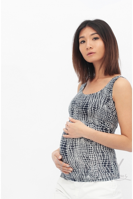 Майка для кормящих и беременных, тёмно-синяя