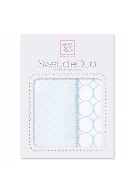 Набор пеленок SwaddleDesigns - Swaddle Duo PB Dot/Mod Circle