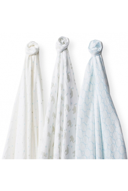 Набор пеленок SwaddleDesigns Swaddle Lite, PB Elephant/Chickies