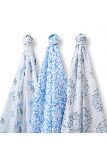 Набор пеленок SwaddleDesigns Swaddle Lite, PB Elephant/Chickies