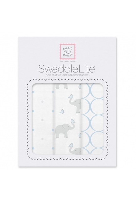 Набор пеленок SwaddleDesigns Swaddle Lite, PB Elephant/Chickies