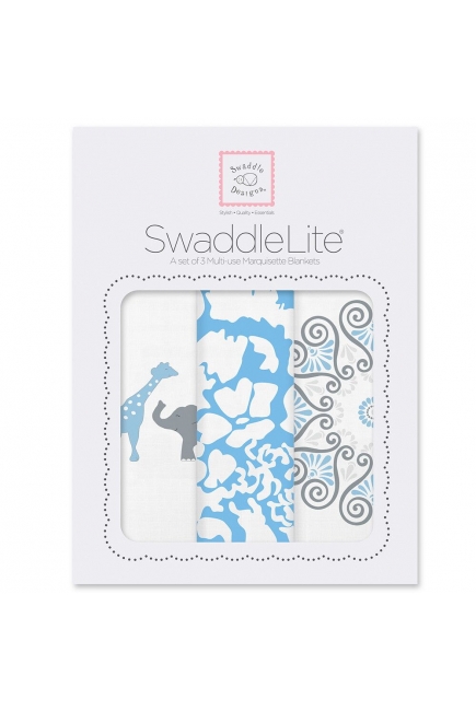 Набор пеленок SwaddleDesigns Swaddle Lite, PB Elephant/Chickies