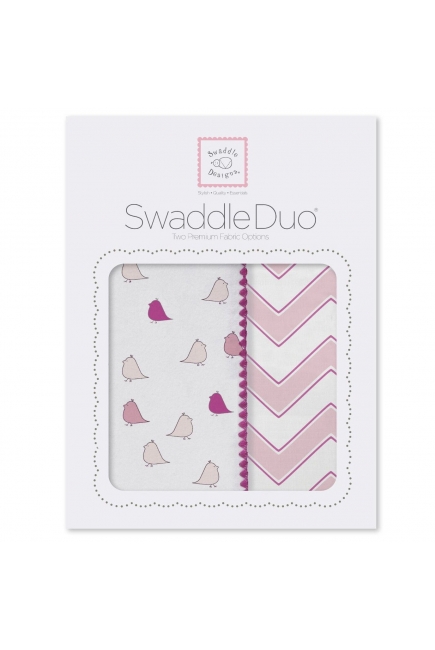Набор пеленок SwaddleDesigns Swaddle Duo PK Chickies/Chevron
