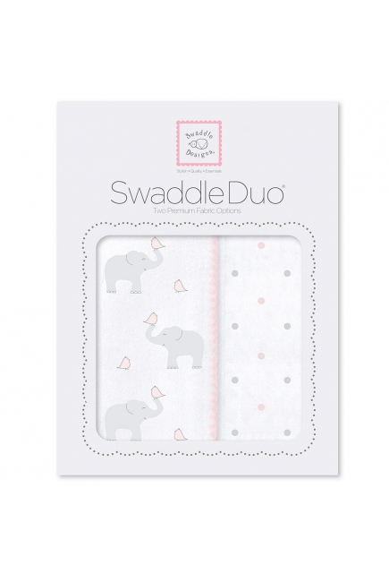 Набор пеленок SwaddleDesigns Swaddle Duo PP Elephant/Chickies