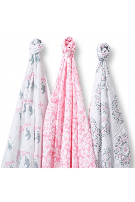 Набор пеленок SwaddleDesigns - Swaddle Lite, PP Elephant/Chickies