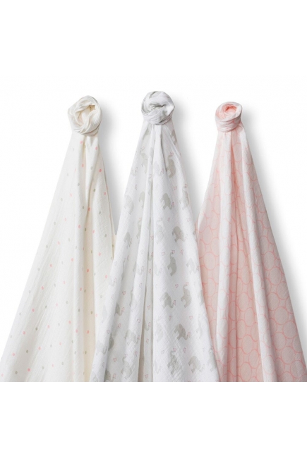 Набор пеленок SwaddleDesigns - Swaddle Lite, PP Elephant/Chickies