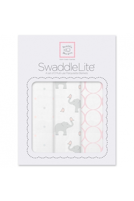 Набор пеленок SwaddleDesigns - Swaddle Lite, PP Elephant/Chickies