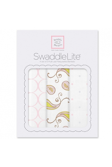 Набор пеленок SwaddleDesigns SwaddleLite Paisley Pink