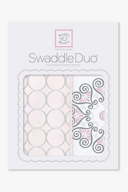 Набор пеленок SwaddleDesigns - Swaddle Duo, Pink Mod Medallion