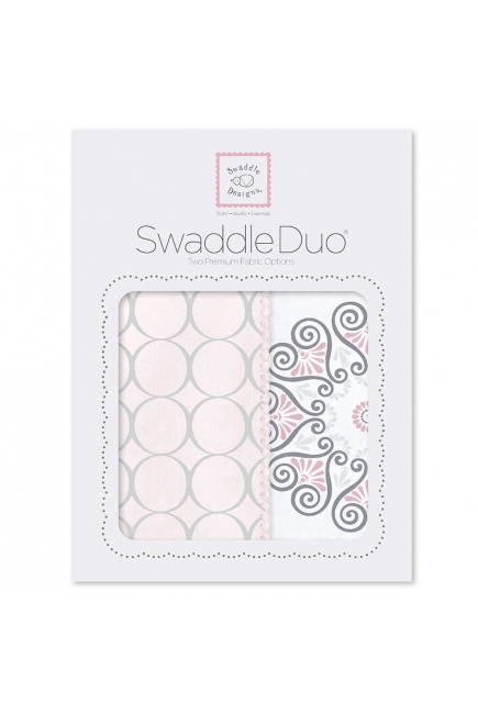 Набор пеленок SwaddleDesigns - Swaddle Duo, Pink Mod Medallion