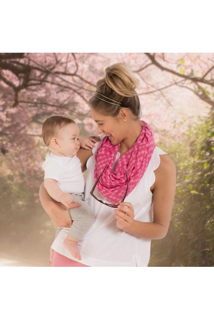 Милкснуд - накидка для кормления Bebe Au Lait, Marsala Jersey