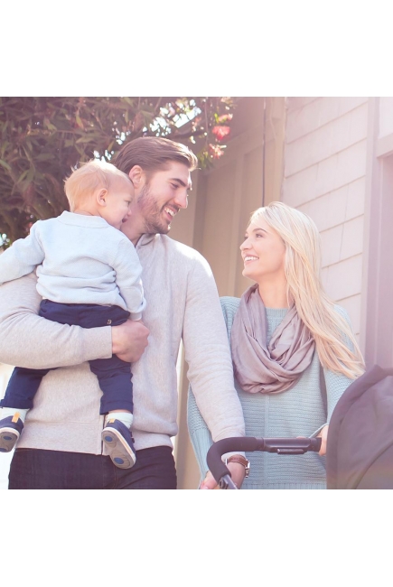 Накидка для кормления - милкснуд муслиновый Bebe Au Lait, Pebble