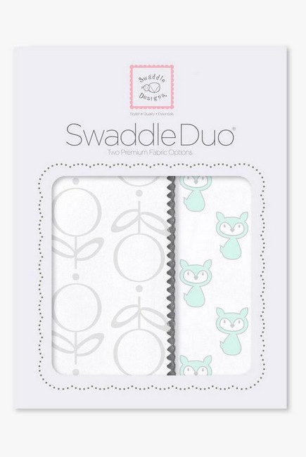 Набор пеленок SwaddleDesigns Swaddle Duo, SeaCrystal Little Fox