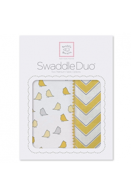 Набор пеленок SwaddleDesigns Swaddle Duo Y Chickies/Chevron