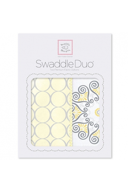Набор пеленок SwaddleDesigns Swaddle Duo Yellow Mod Medallion