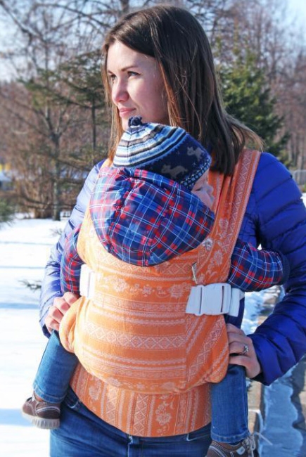 Слинг-рюкзак шарфовый с бамбуком Karaush, Orange