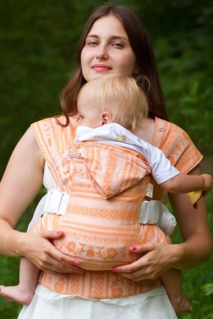 Слинг-рюкзак шарфовый с бамбуком Karaush, Orange White