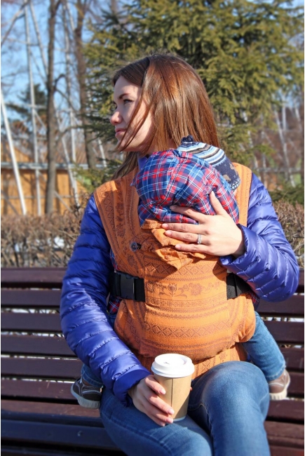 Эргорюкзак Karaush шарфовый с бамбуком, Gerbera