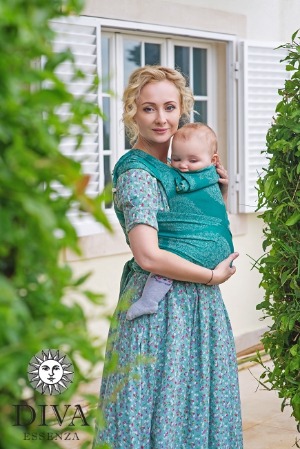 Май-слинг для новорожденных Diva Essenza, Smeraldo с бамбуком