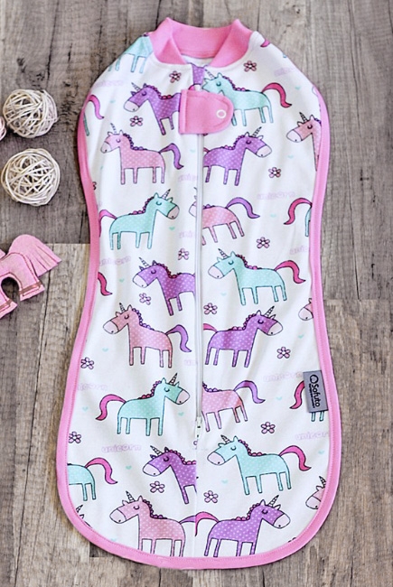 Пеленка-кокон на молнии для новорожденных, Unicorn