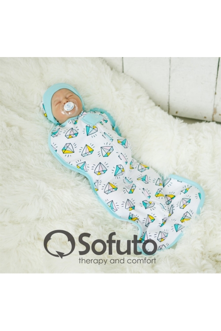 Пеленка-кокон для новорожденных утепленная, Diamond