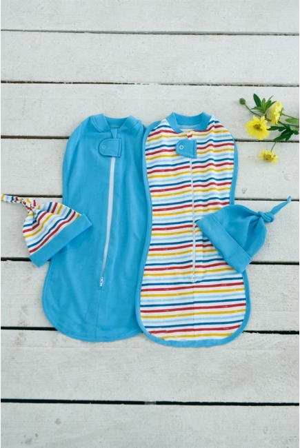 Комплект пеленок-коконов для новорожденных, Rainbow Stripe