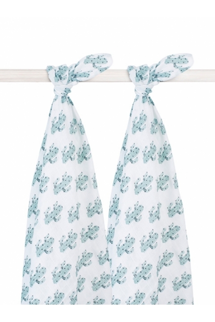 Муслиновые пеленки для новорожденных Jollein большие, Tropical Cactus