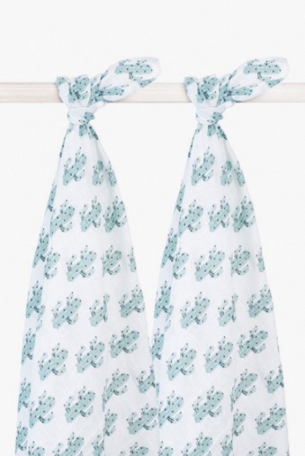 Муслиновые пеленки для новорожденных Jollein большие, Tropical Cactus