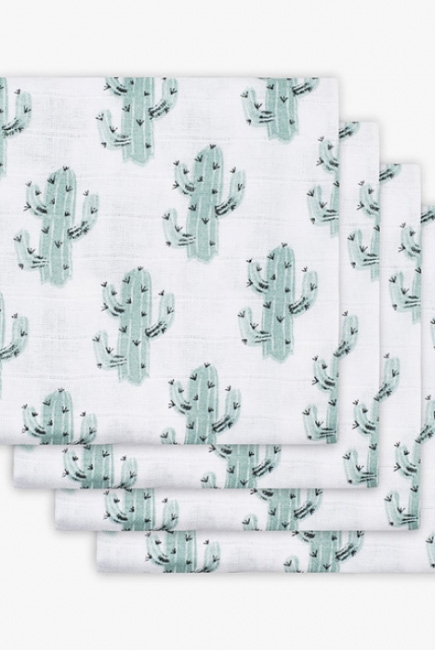 Пеленки муслиновые для новорожденных Jollein средние, Tropical Cactus