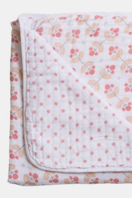 Одеяло из муслина Bebe au Lait, цвет Dewberry and Lattice
