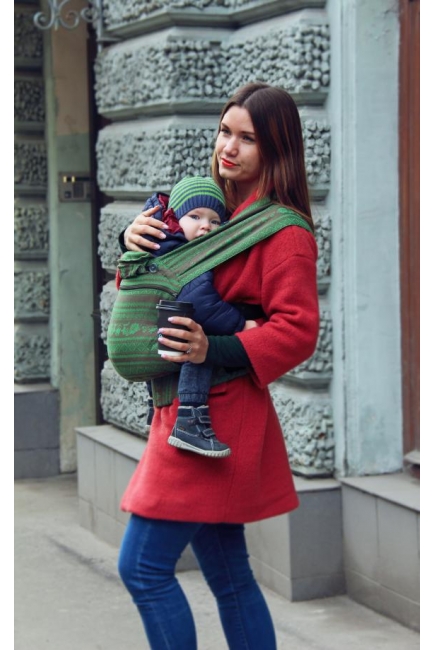 Эрго рюкзак шарфовый с бамбуком Karaush растущий, Forest