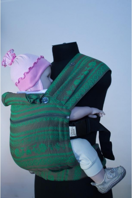 Эрго рюкзак шарфовый с бамбуком Karaush растущий, Forest