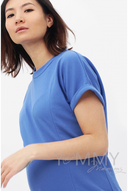 Футболка для беременных и кормящих, светло-синий