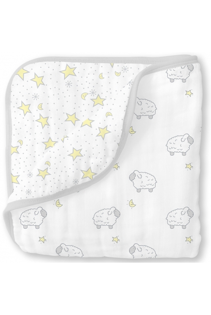 Одеяло муслиновое SwaddleDesigns, Little Lambs & Twinkle Sterling