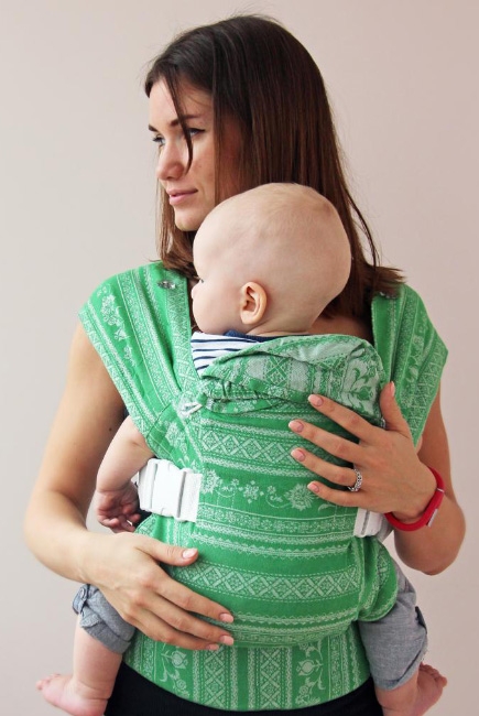 Эрго-рюкзак шарфовый с бамбуком Карауш, Mint