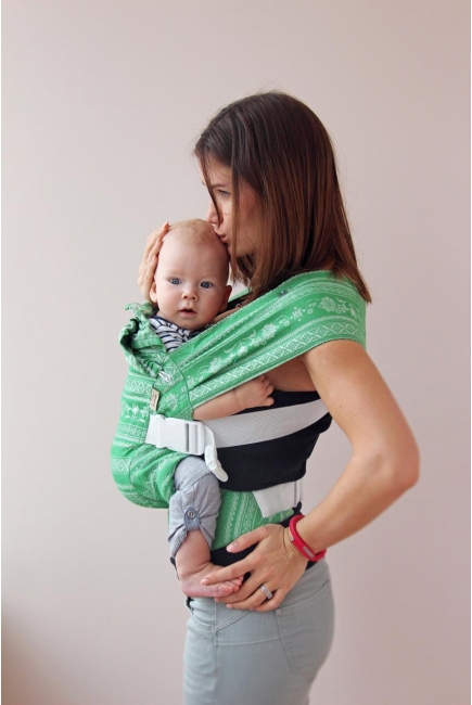 Эрго-рюкзак шарфовый с бамбуком Карауш, Mint