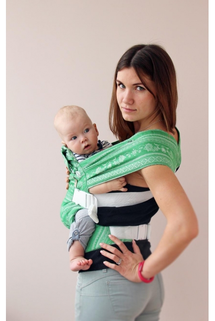 Эрго-рюкзак шарфовый с бамбуком Карауш, Mint