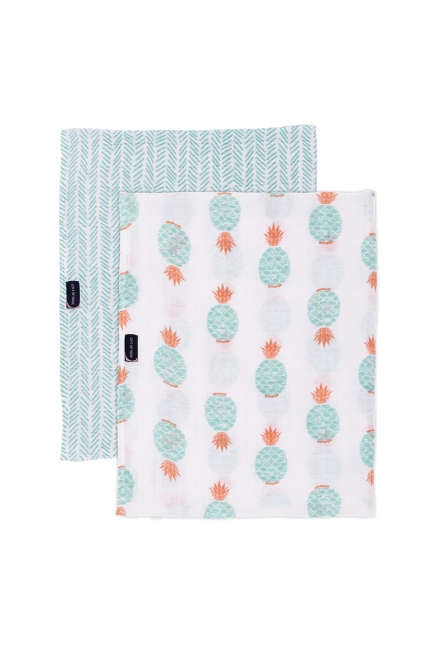 Пеленки для новорожденных из муслина Bébé au Lait, большие, Oahu/Zig-Zag