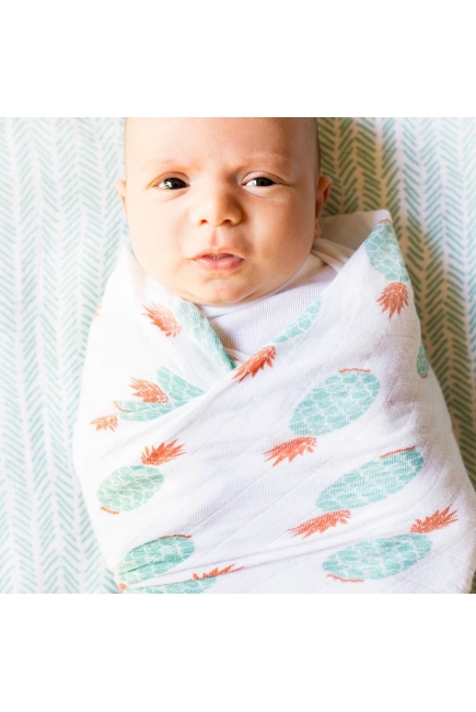 Пеленки для новорожденных из муслина Bébé au Lait, большие, Oahu/Zig-Zag