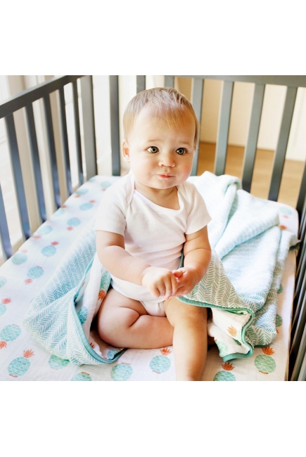 Муслиновое одеяло Bebe au Lait, цвет Oahu and Zig-Zag